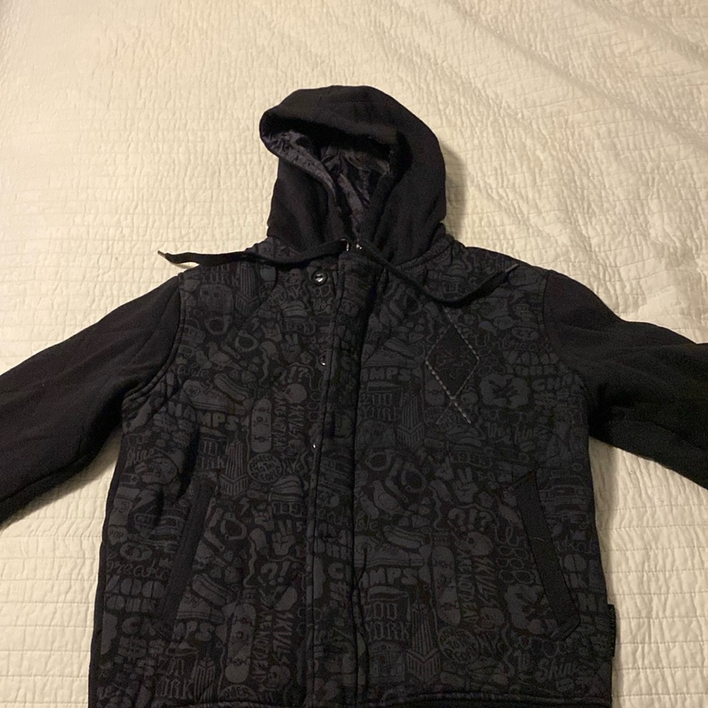 COPY - Black zoo York zip up hoodie Large